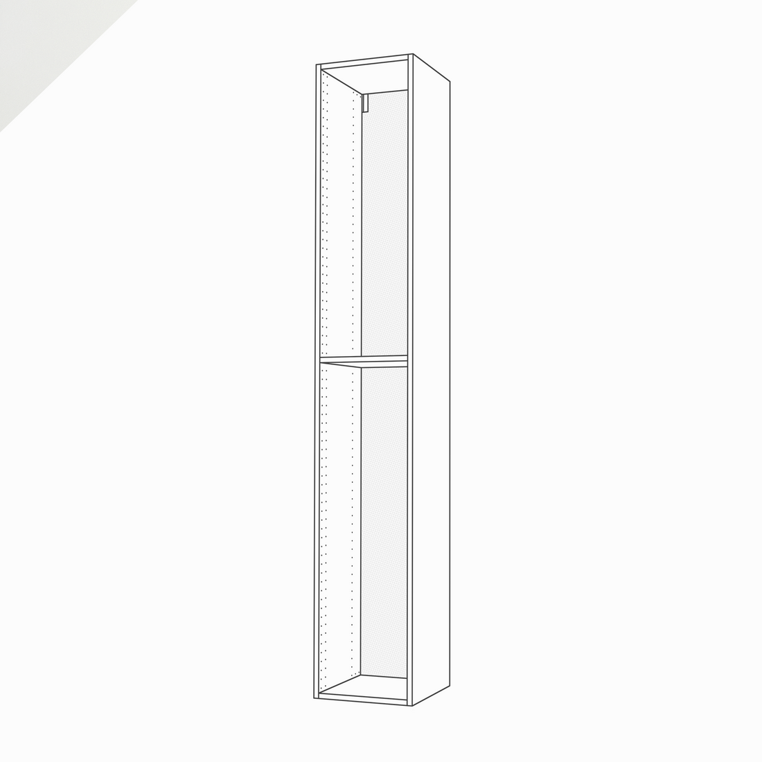 Shallow-Depth, Tall Cabinet, 90" Height